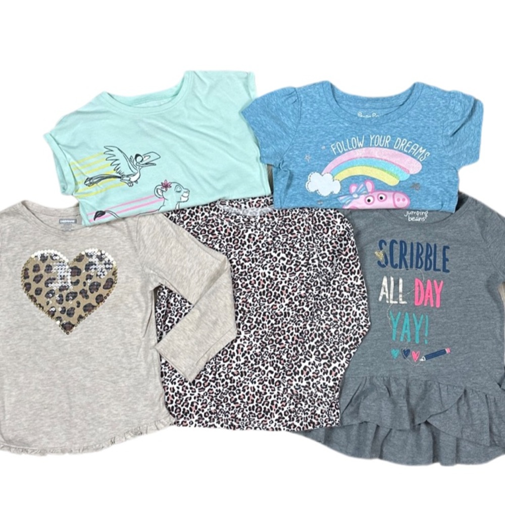 4T Girl Bundle Lot Short & Long Sleeve T-Shirts Tops